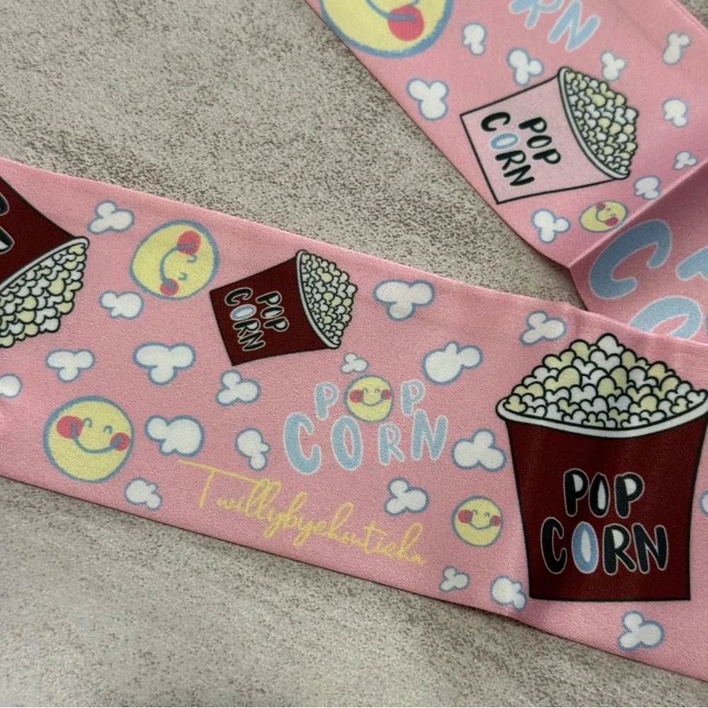 Playful Pink Popcorn Kids Tie silk